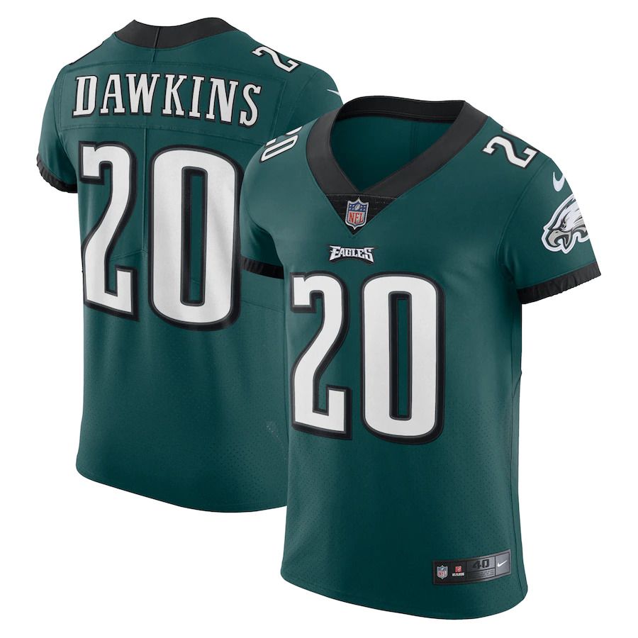 Men Philadelphia Eagles 20 Brian Dawkins Nike Midnight Green Vapor Elite Retired Player NFL Jersey